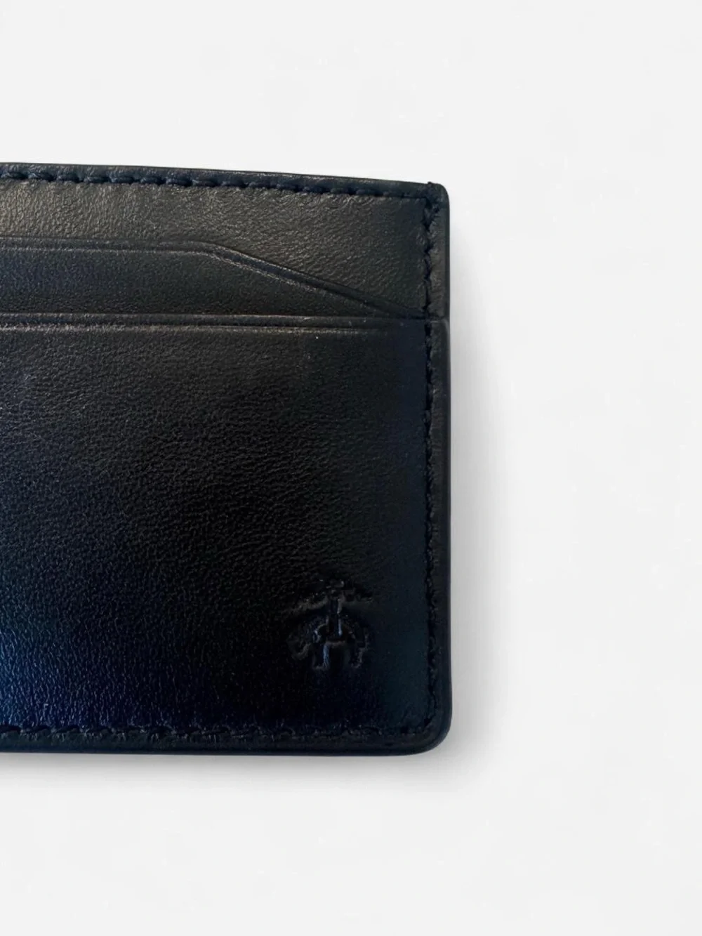 [New] Brooks Brothers Black Sheep Leather Slim Card Sleeve